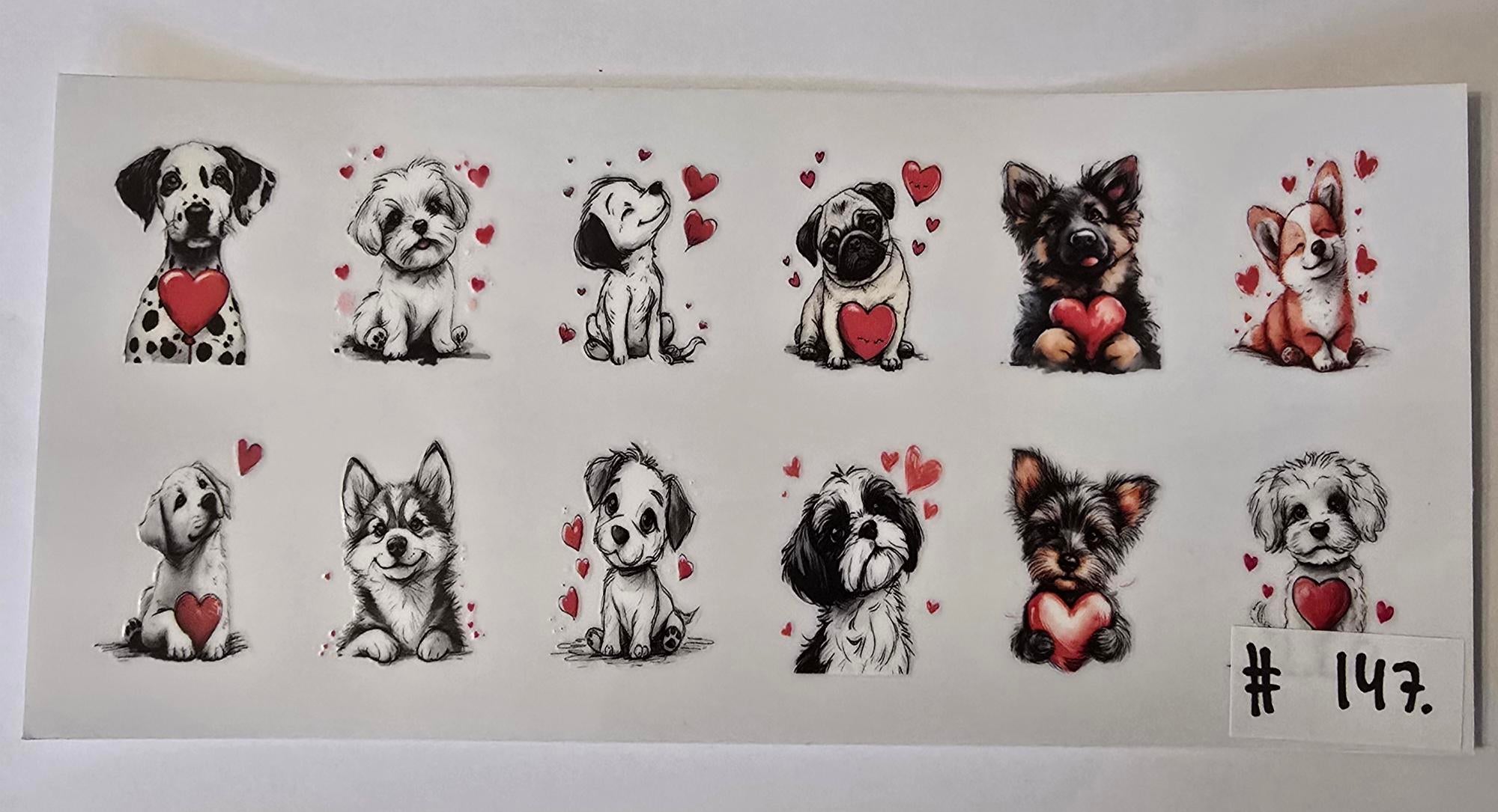 Honden mix met hartjes #147