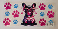 Franse Bulldog met bril en kauwgombel #169