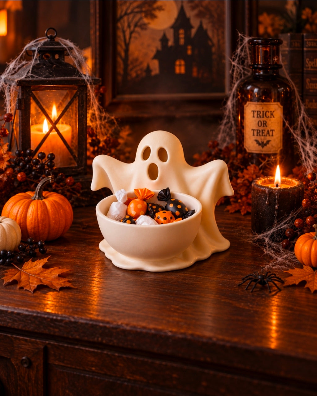 3D-geprint spookje met snoepschaaltje