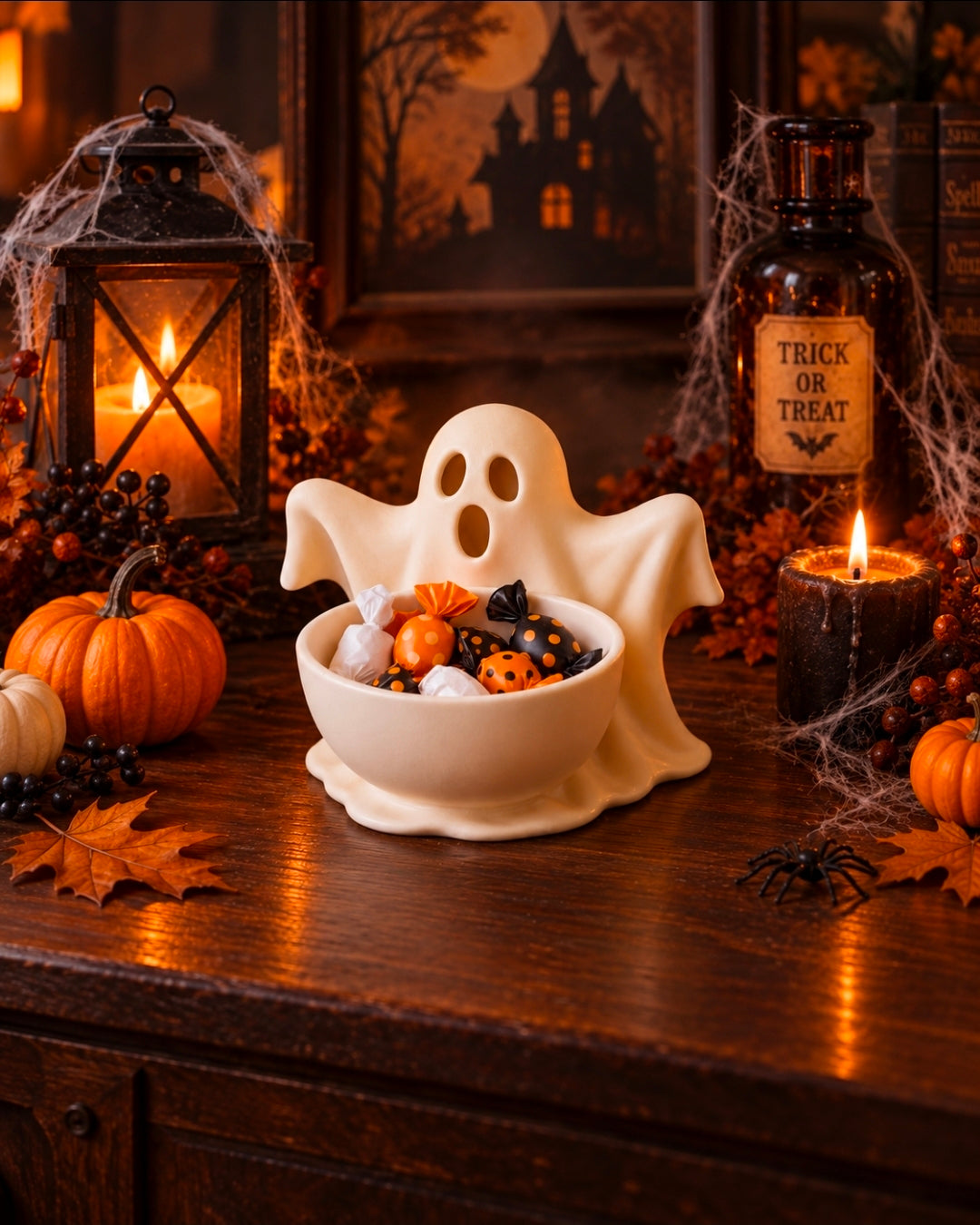 3D-geprint spookje met snoepschaaltje