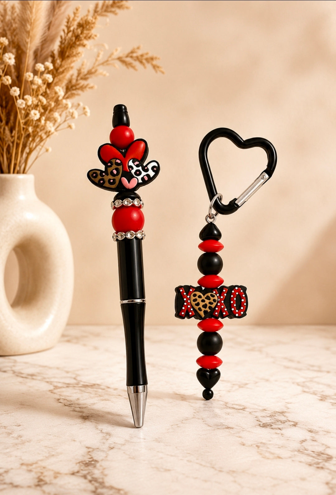 DIY Pen & Sleutelhanger set - Heart Edition