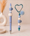 DIY Pen & Sleutelhanger set - Blue Smiley Cup